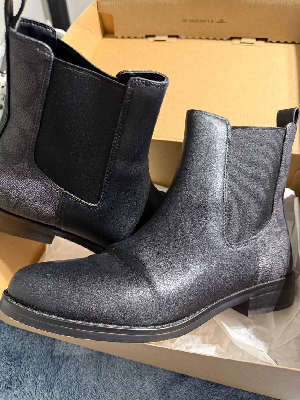 Coach Black Chelsea Ankle Boots